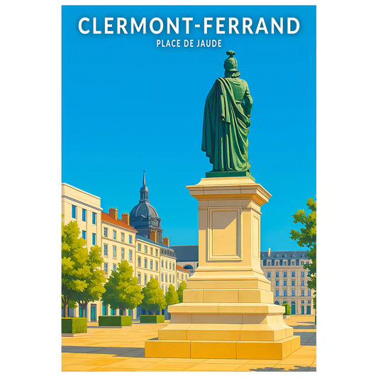 Affiche - Clermont-Ferrand - Place de Jaude