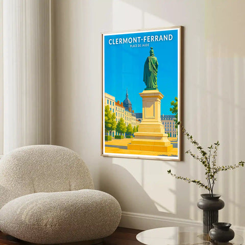 Affiche - Clermont-Ferrand - Place de Jaude