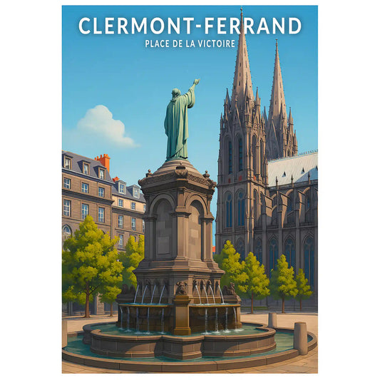 Affiche - Clermont-Ferrand - Place de la Victoire