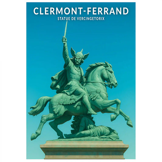 Affiche - Clermont-Ferrand - Statue de Vercingetorix