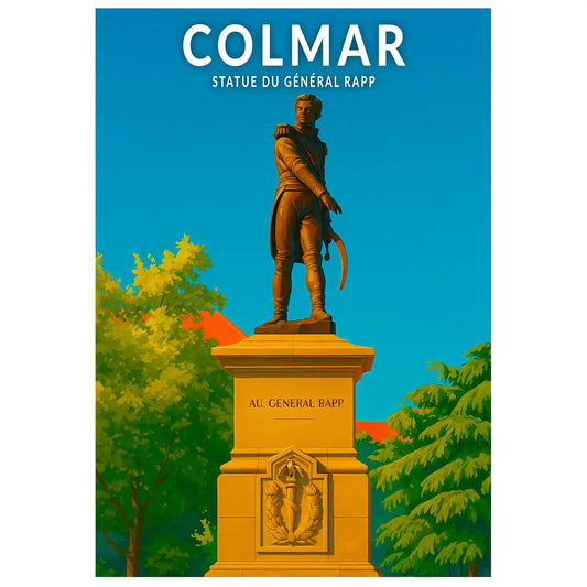 Affiche - Colmar - Statue du Général Rapp
