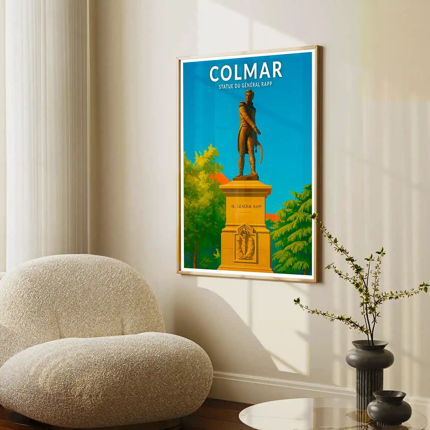Affiche - Colmar - Statue du Général Rapp