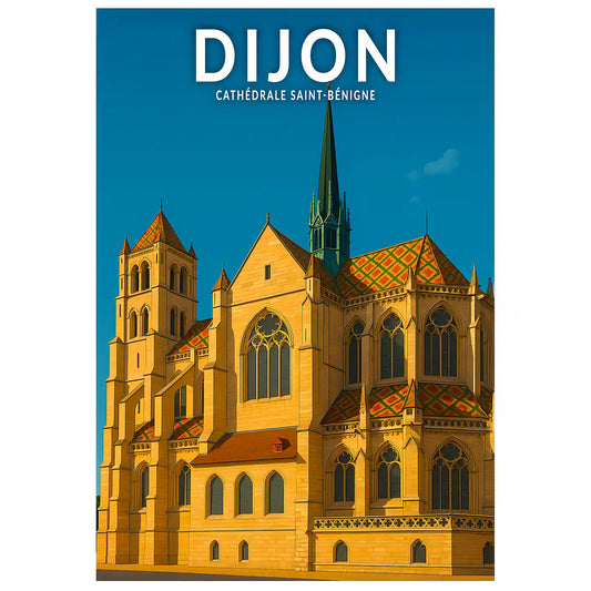 Affiche - Dijon - Cathédrale Saint-Bénigne