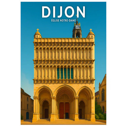 Affiche - Dijon - Église Notre-Dame