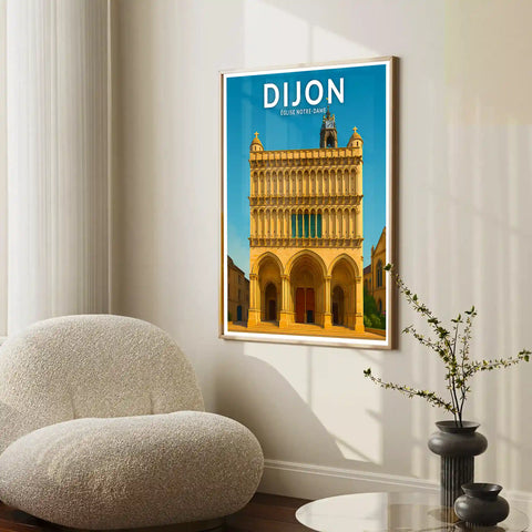 Affiche - Dijon - Église Notre-Dame