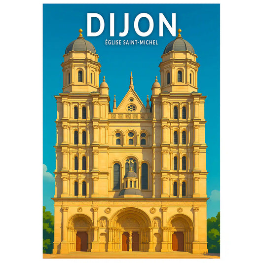 Affiche - Dijon - Église Saint-Michel