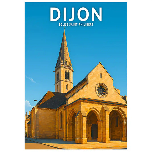 Affiche - Dijon - Église Saint-Philibert