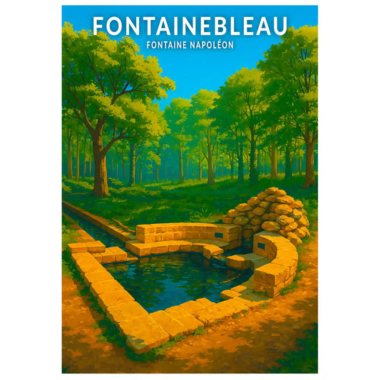 Affiche - Fontainebleau - Fontaine Napoléon