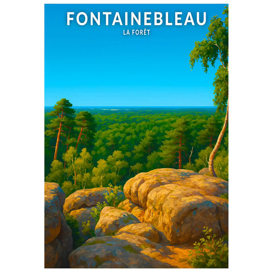 Affiche - Fontainebleau - La Forêt