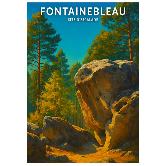 Affiche - Fontainebleau - Site d'Escalade