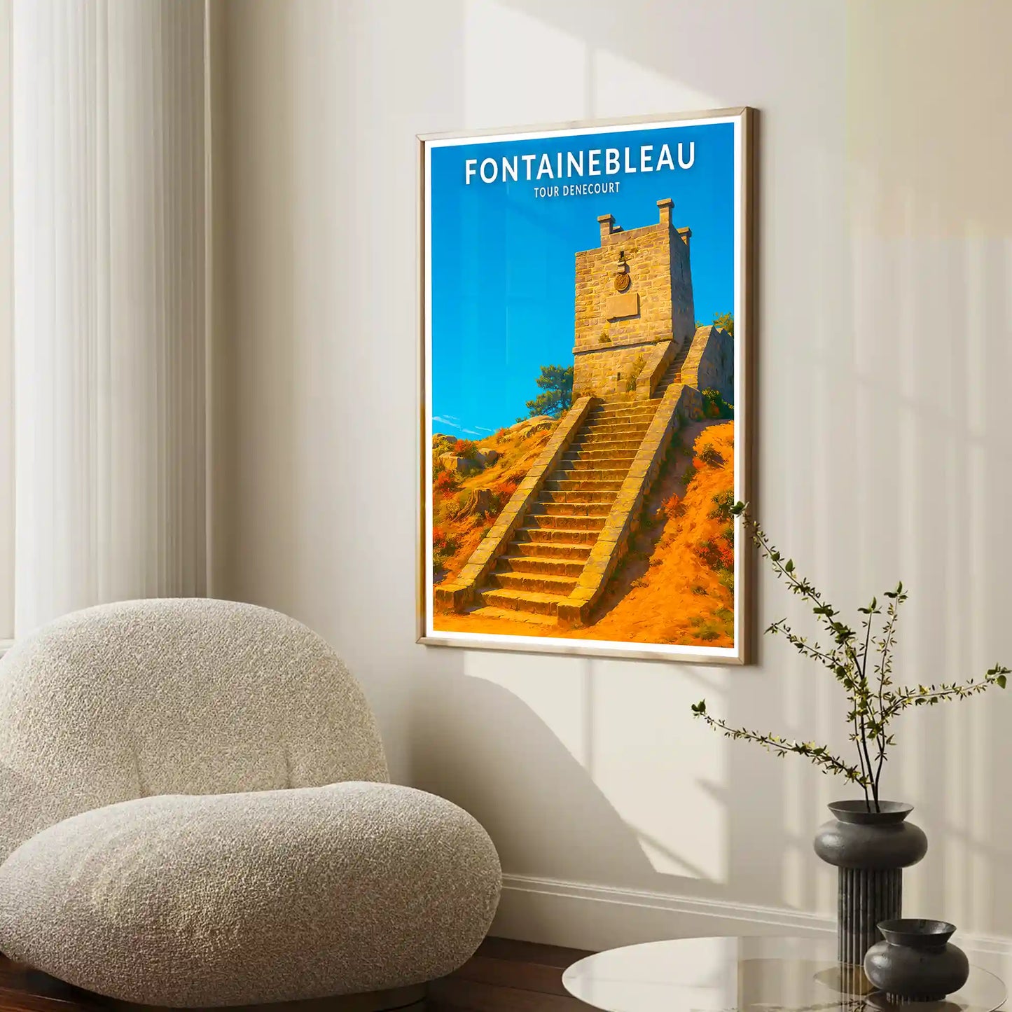 Affiche - Fontainebleau - Tour Denecourt