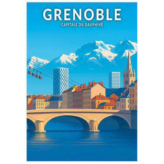Affiche - Grenoble - Capitale du Dauphiné