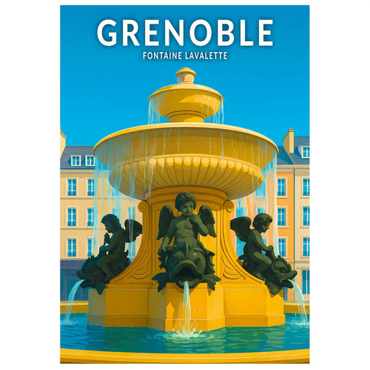Affiche - Grenoble - Fontaine Lavalette
