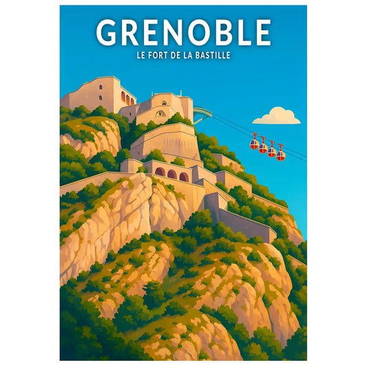 Affiche - Grenoble - Fort de la Bastille