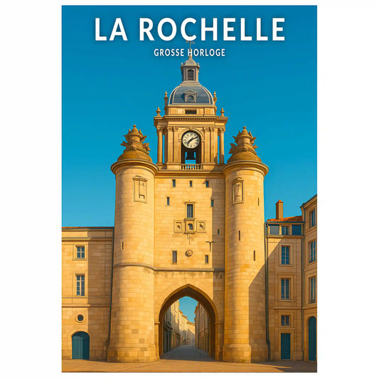 Affiche - La Rochelle - Grosse Horloge