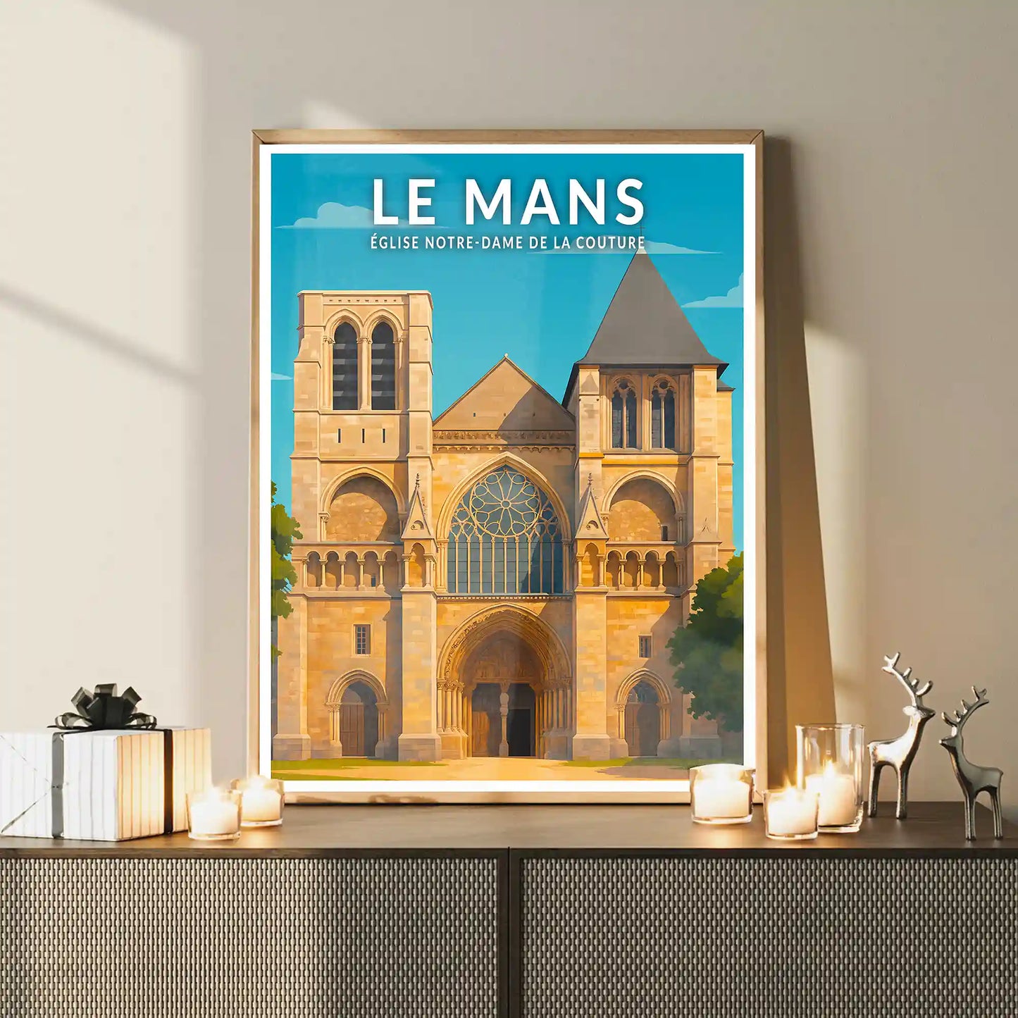 Affiche - Le Mans - Église-Notre-Dame-de-la-Couture