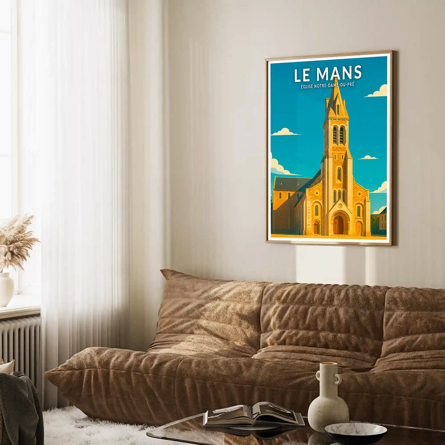Affiche - Le Mans - Église-Notre-Dame-du-Pré