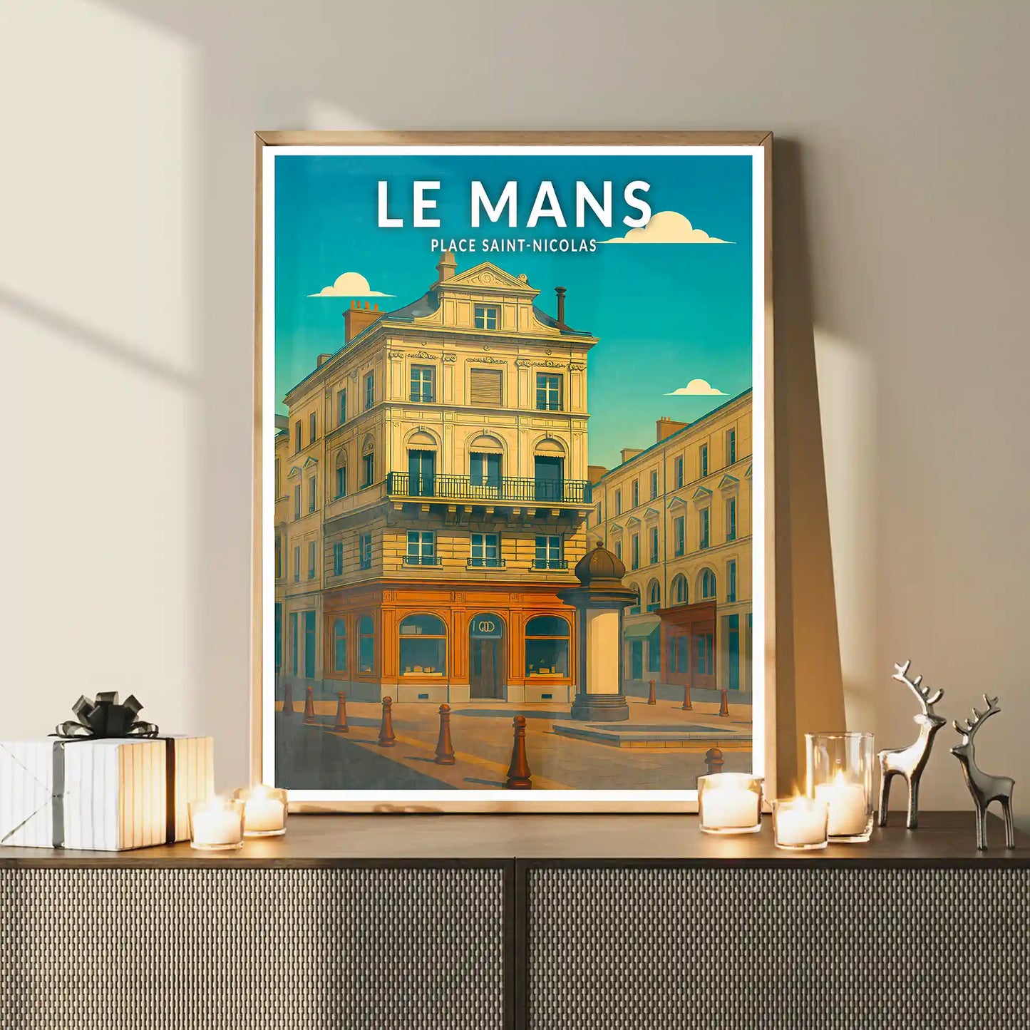 Affiche - Le Mans - Place Saint-Nicolas