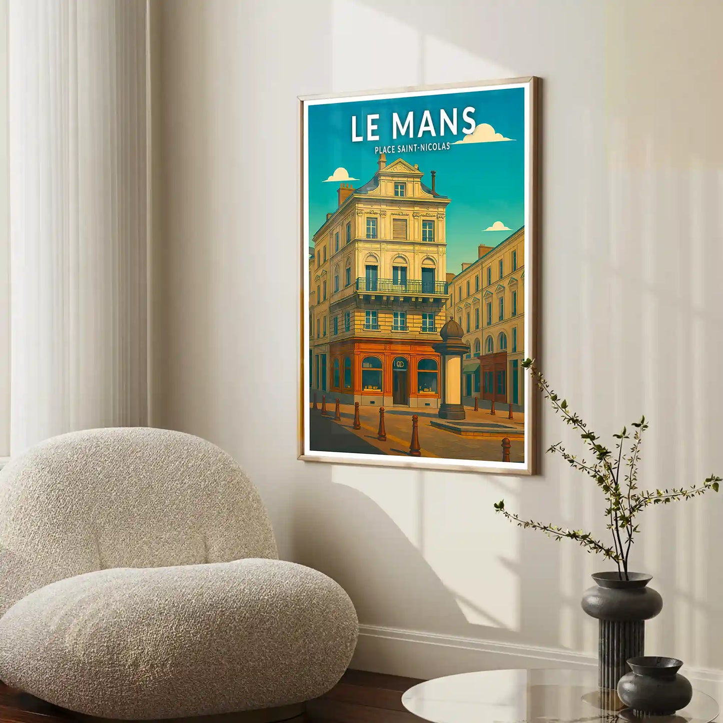 Affiche - Le Mans - Place Saint-Nicolas