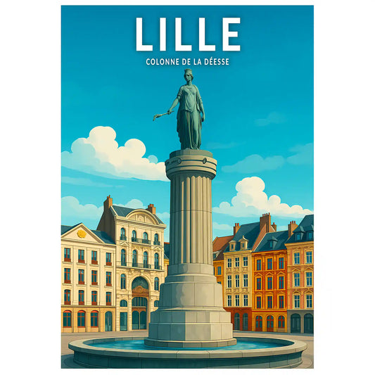 Affiche - Lille - Colonne de la Déesse