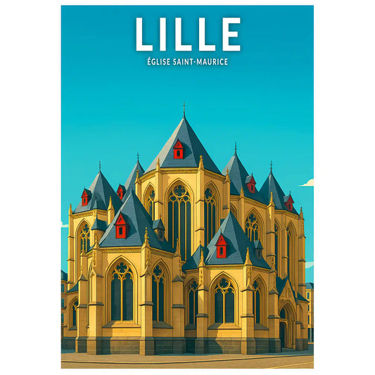 Affiche - Lille - Église Saint-Maurice