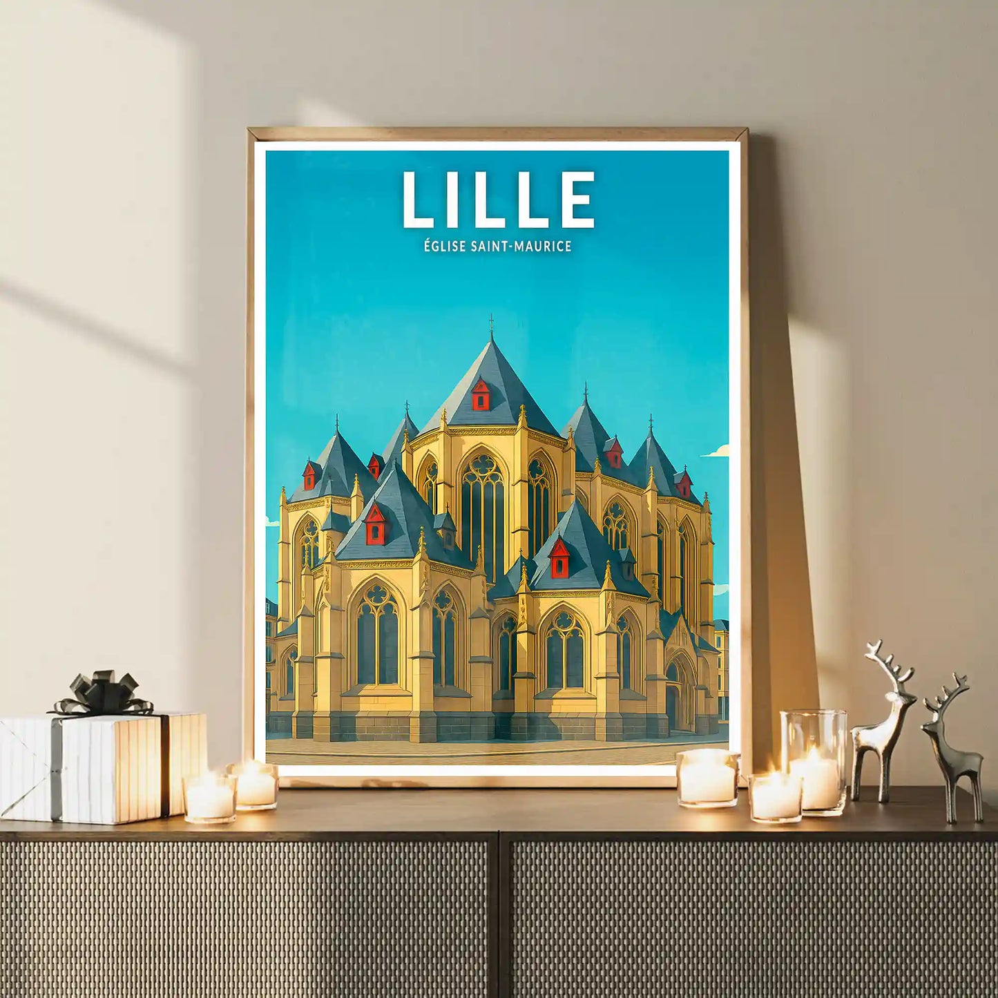 Affiche - Lille - Église Saint-Maurice