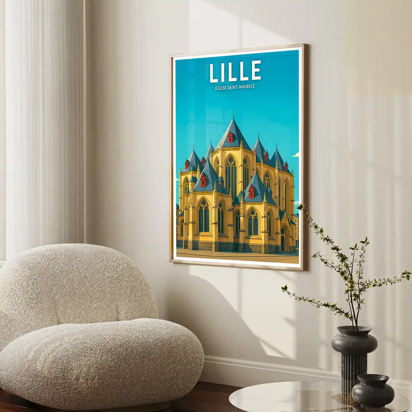 Affiche - Lille - Église Saint-Maurice