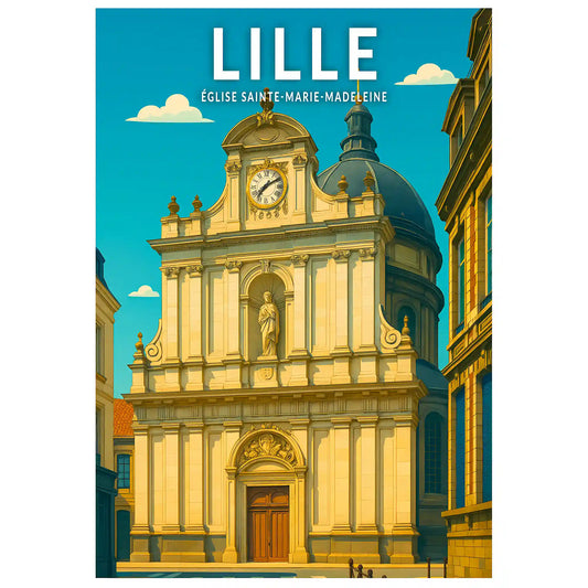 Affiche - Lille - Église Sainte-Marie-Madeleine