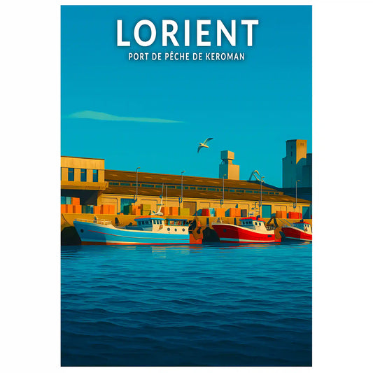 Affiche - Lorient - Port de pêche de Keroman