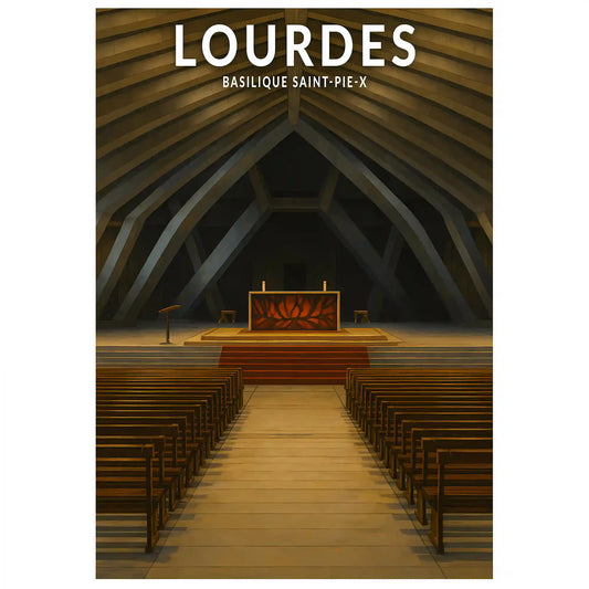 Affiche - Lourdes - Basilique Saint-Pie-X