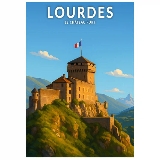 Affiche - Lourdes - Le Château Fort