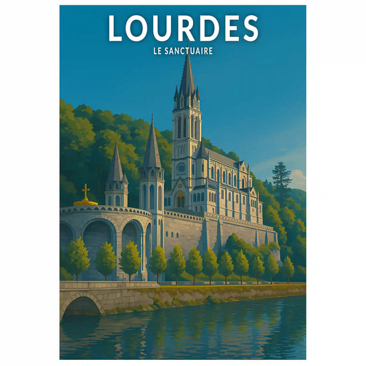 Affiche - Lourdes - Le Sanctuaire