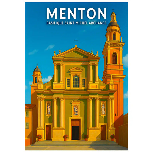 Affiche - Menton - Basilique Saint-Michel Archange