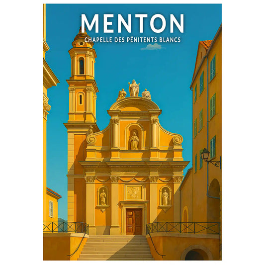 Affiche - Menton - Chapelle des Pénitents Blancs