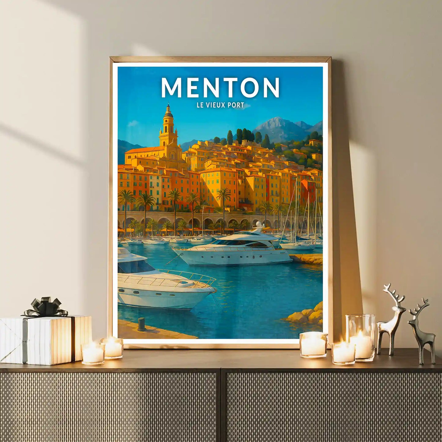 Affiche - Menton - Le Vieux Port