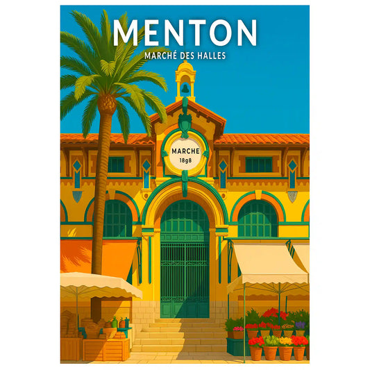 Affiche - Menton - Marché des Halles