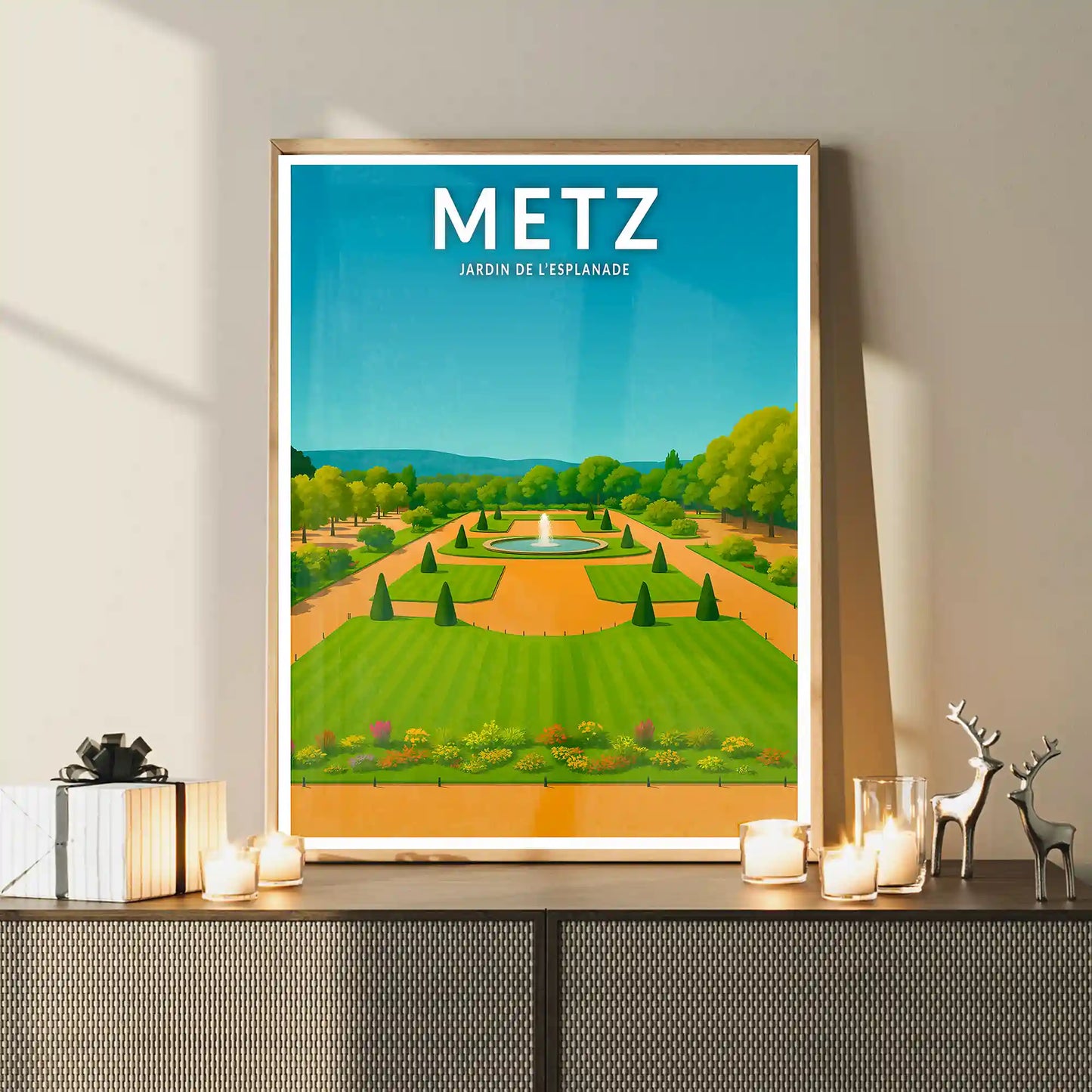 Affiche - Metz - Jardin de l'Esplanade