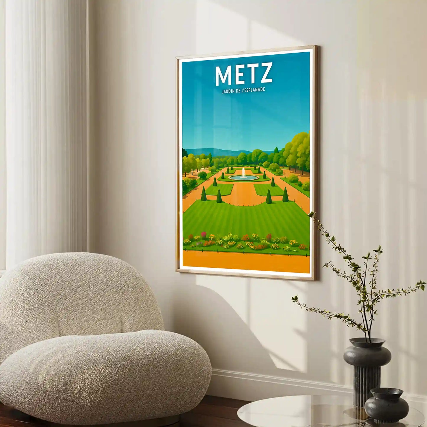 Affiche - Metz - Jardin de l'Esplanade