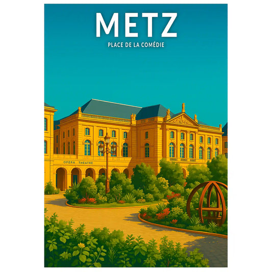 Affiche - Metz - Place de la Comédie