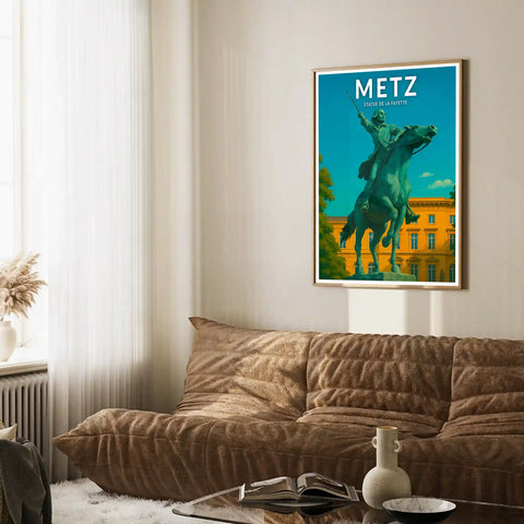 Affiche - Metz - Statue de La Fayette