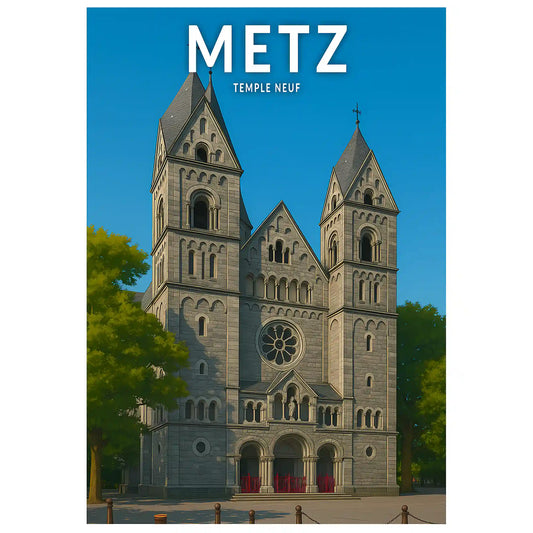 Affiche - Metz - Temple Neuf