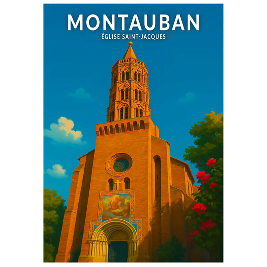 Affiche - Montauban - Église Saint-Jacques