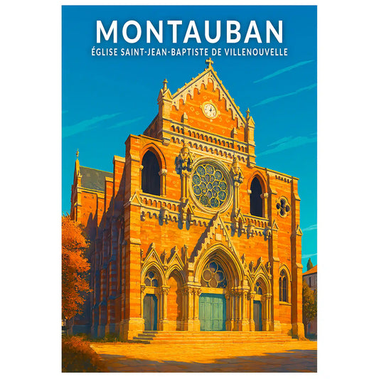 Affiche - Montauban - Église de Saint-Jean-Baptiste de Villenouvelle