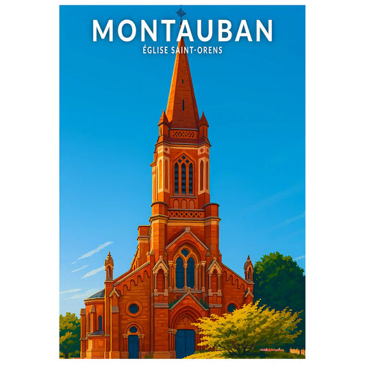 Affiche - Montauban - Église Saint-Orens