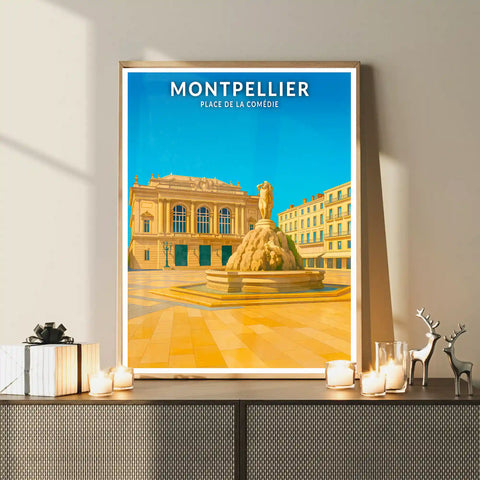 Affiche - Montpellier - Place de la Comédie