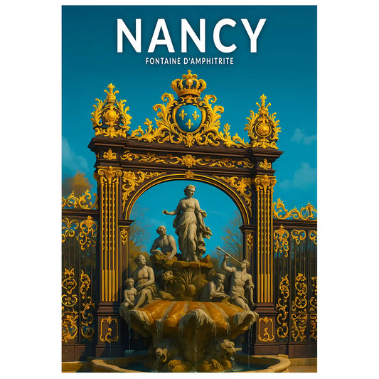 Affiche - Nancy - Fontaine d'Amphitrite