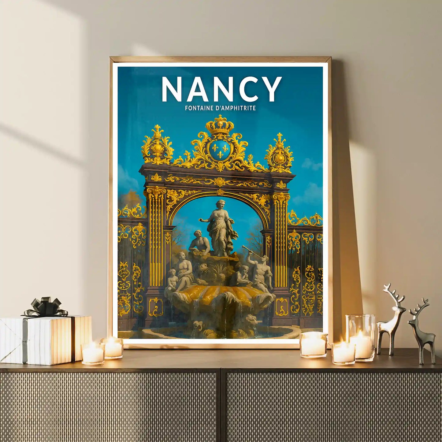 Affiche - Nancy - Fontaine d'Amphitrite