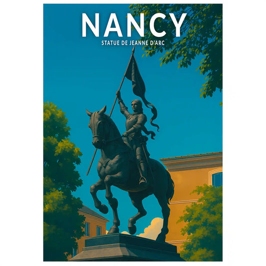 Affiche - Nancy - Statue de Jeanne d'Arc