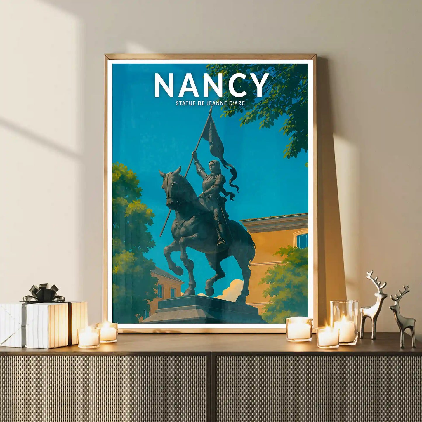 Affiche - Nancy - Statue de Jeanne d'Arc