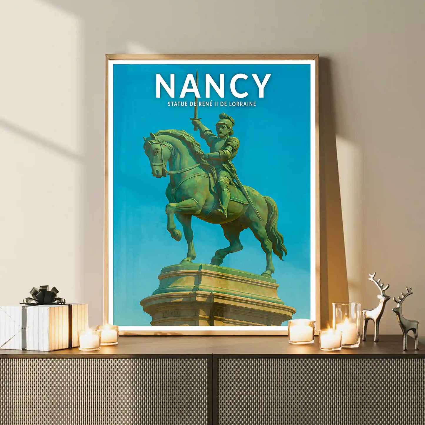 Affiche - Nancy - Statue de René II de Lorraine